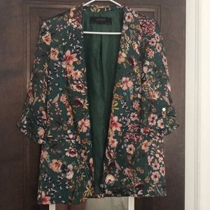 Zara floral blazer